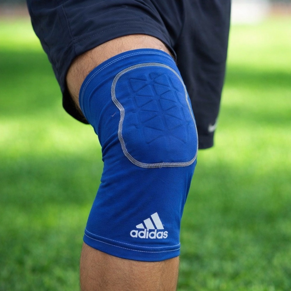 Adidas ClimaCool Padded Knee Sleeve Compression Sports Support Blue XL NWT